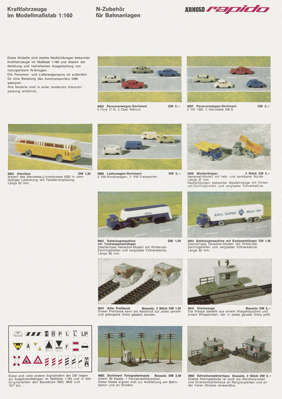 Arnold rapido Katalog 1967-1968