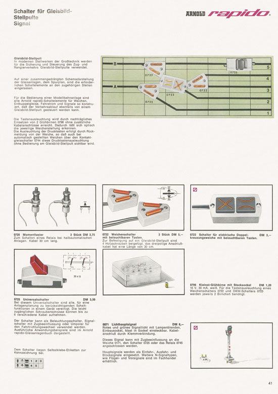 Arnold rapido Katalog 1968-1969