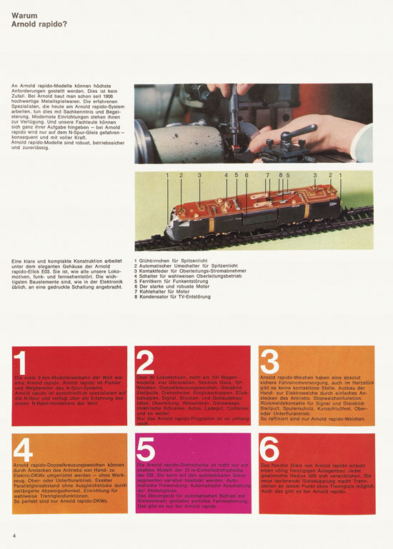 Arnold rapido Modellbahnkatalog 1969-1970