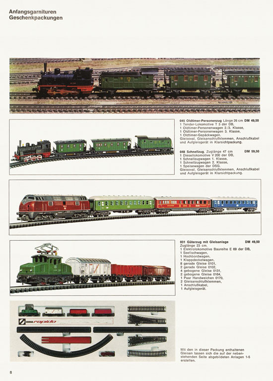 Arnold rapido Modellbahnkatalog 1969-1970