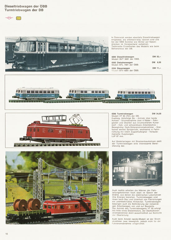 Arnold rapido Modellbahnkatalog 1969-1970