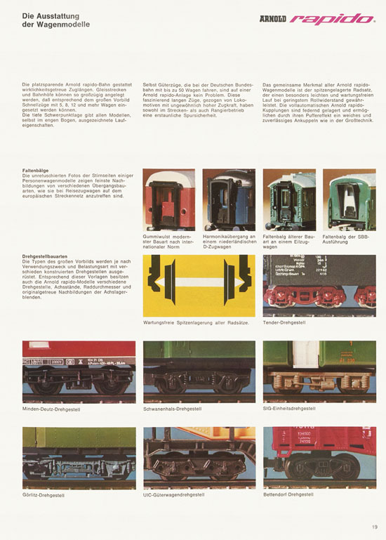 Arnold rapido Modellbahnkatalog 1969-1970