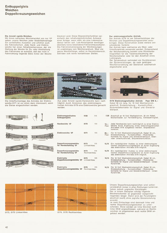 Arnold rapido Modellbahnkatalog 1969-1970