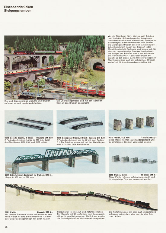 Arnold rapido Modellbahnkatalog 1969-1970