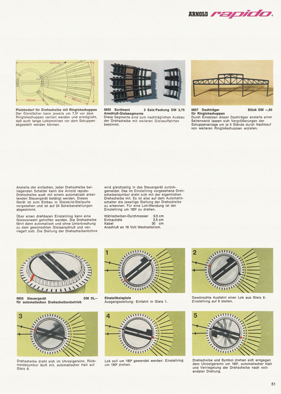 Arnold rapido Modellbahnkatalog 1969-1970