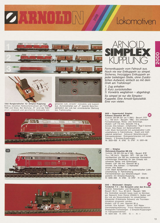 Arnold N Modelleisenbahn-Katalog 1975-1976