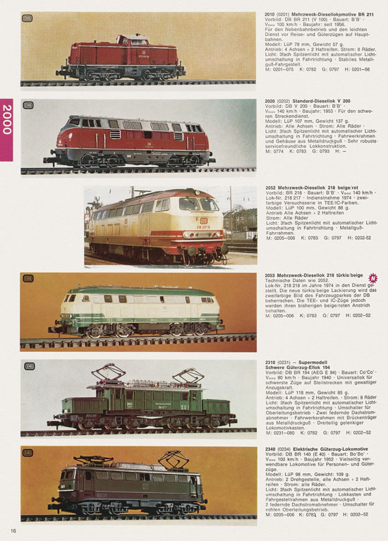 Arnold N Modelleisenbahn-Katalog 1975-1976