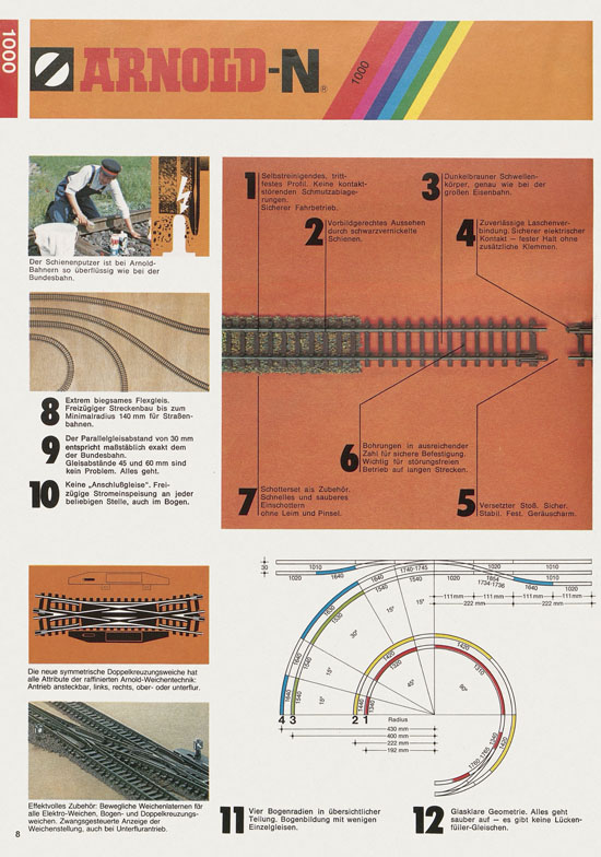 Seite 8 Arnold Katalog N-Modellbahnen 1978-1979