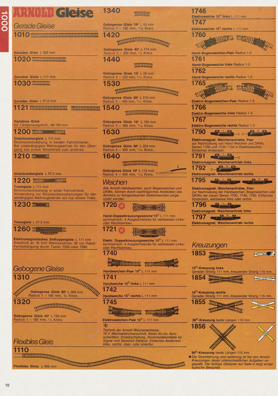 Seite 10 Arnold Katalog N-Modellbahnen 1978-1979