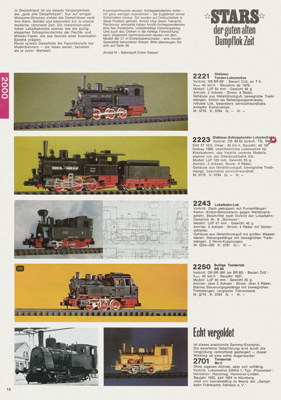 Seite 14 Arnold Katalog N-Modellbahnen 1978-1979