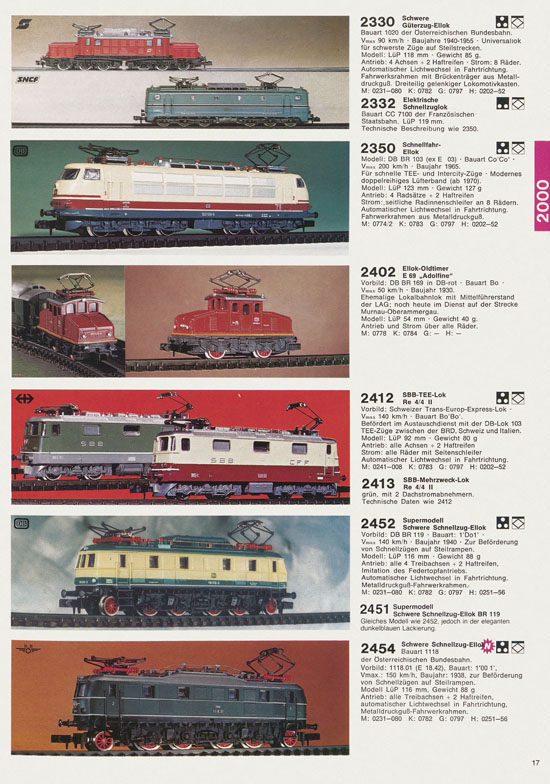 Seite 17 Arnold Katalog N-Modellbahnen 1978-1979