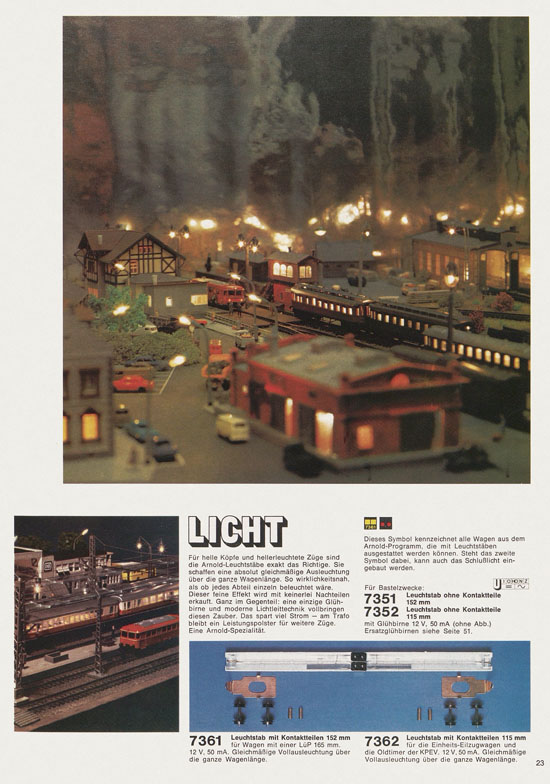 Seite 23 Arnold Katalog N-Modellbahnen 1978-1979