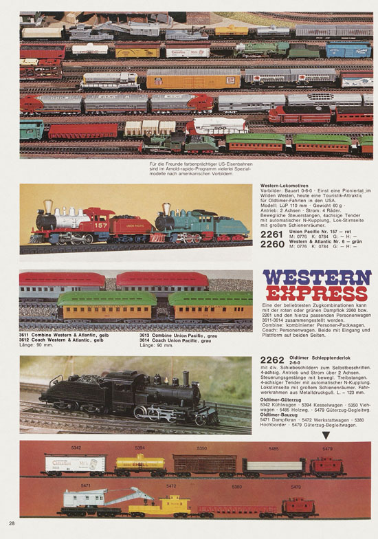 Seite 28 Arnold Katalog N-Modellbahnen 1978-1979