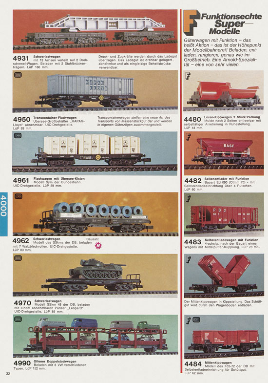 Seite 32 Arnold Katalog N-Modellbahnen 1978-1979