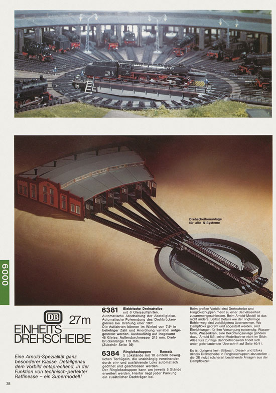 Seite 38 Arnold Katalog N-Modellbahnen 1978-1979