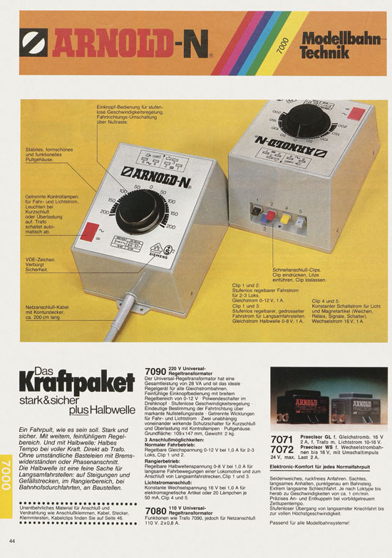 Seite 44 Arnold Katalog N-Modellbahnen 1978-1979
