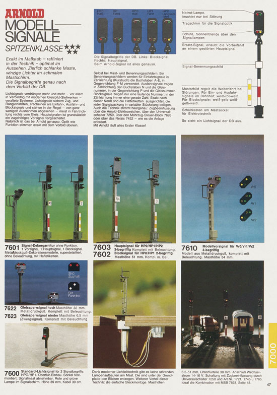 Seite 47 Arnold Katalog N-Modellbahnen 1978-1979