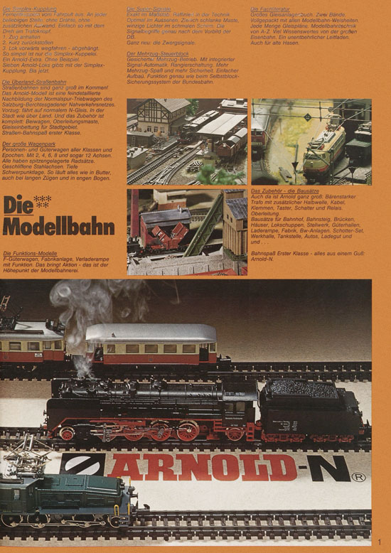 Seite 3 Arnold Katalog N-Modellbahnen 1979-1980