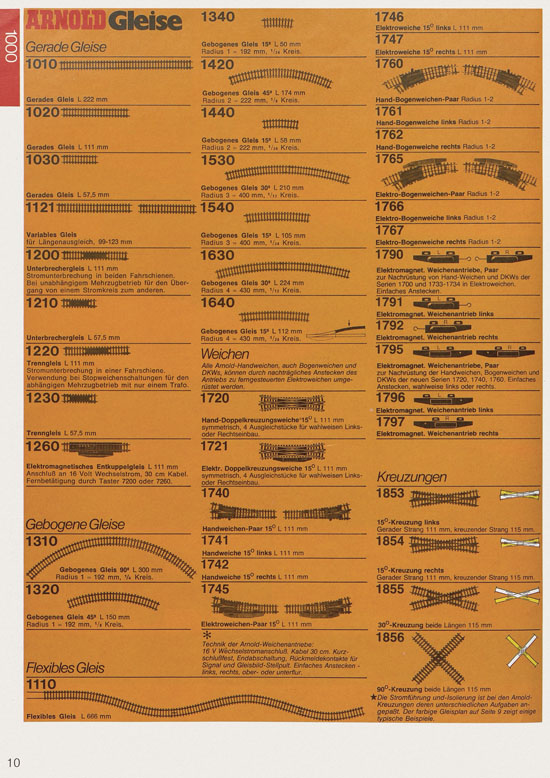 Seite 12 Arnold Katalog N-Modellbahnen 1979-1980