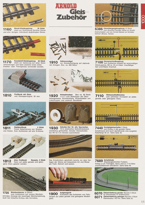 Seite 13 Arnold Katalog N-Modellbahnen 1979-1980