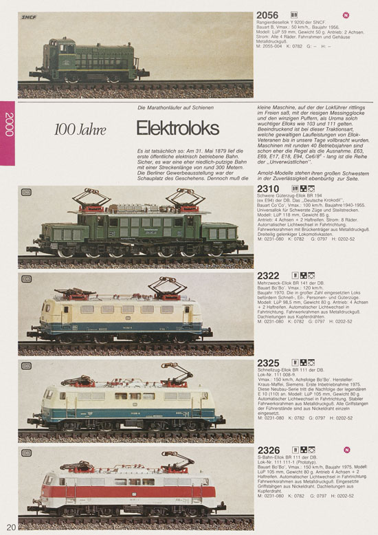 Arnold Katalog N-Modellbahnen 1979-1980