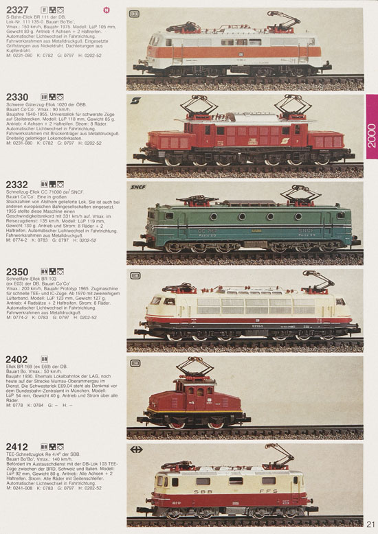 Arnold Katalog N-Modellbahnen 1979-1980