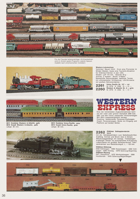 Seite 38 Arnold Katalog N-Modellbahnen 1979-1980