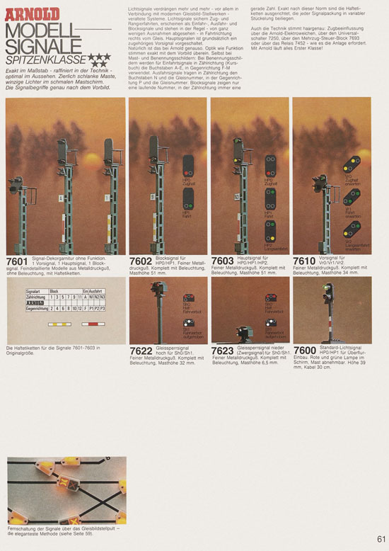 Arnold Katalog N-Modellbahnen 1979-1980