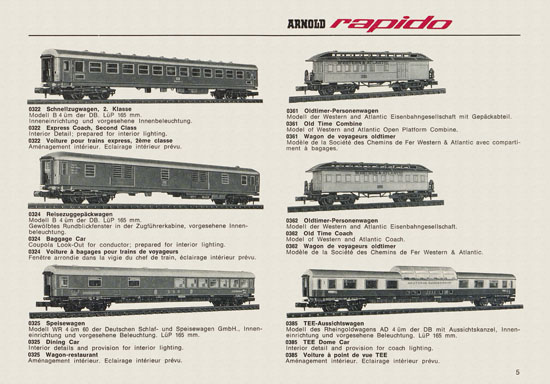 Arnold rapido Neuheiten 1968