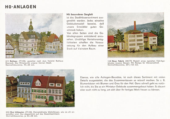 Auhagen Bausätze Katalog 1971