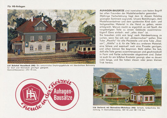 Auhagen Bausätze Katalog 1972