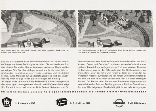 Auhagen Bausätze Katalog 1972