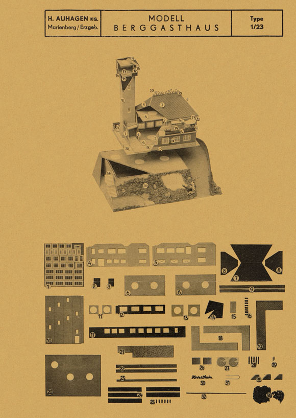 Auhagen Bauanleitung Modell Berggasthaus Type 1/23