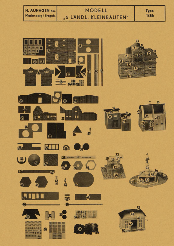 Auhagen Bauanleitung Modell 6 Ländliche Kleinbauten Type 1/36