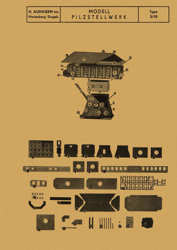 Auhagen Bauanleitung Modell Pilzstellwerk Type 3/15