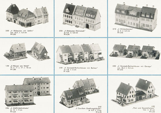 Auhagen Bausätze Katalog 1968-1969