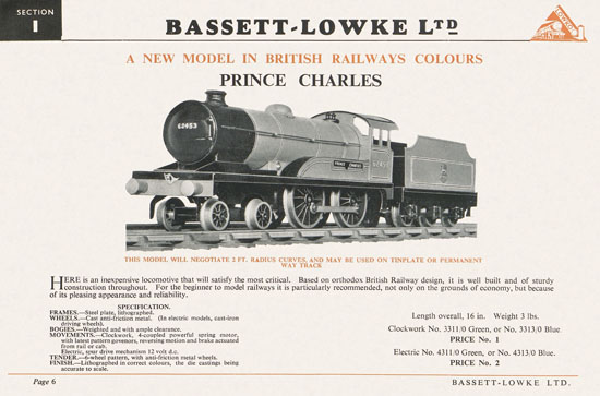 Bassett-Lowke Gauge 0 Scale Model Railways 1952