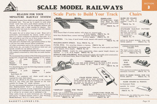 Bassett-Lowke Gauge 0 Scale Model Railways 1952