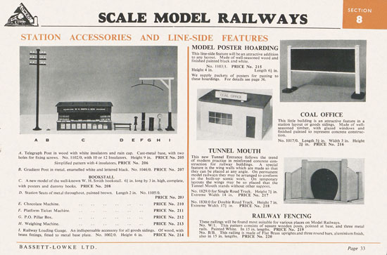 Bassett-Lowke Gauge 0 Scale Model Railways 1952