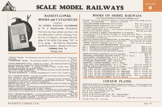 Bassett-Lowke Gauge 0 Scale Model Railways 1952