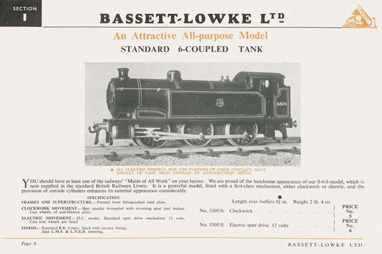 Bassett-Lowke Gauge 0 Scale Model Railways 1953