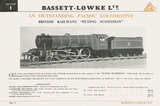 Bassett-Lowke Gauge 0 Scale Model Railways 1953