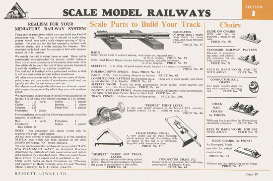 Bassett-Lowke Gauge 0 Scale Model Railways 1953