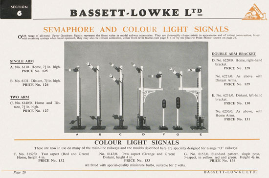 Bassett-Lowke Gauge 0 Scale Model Railways 1953