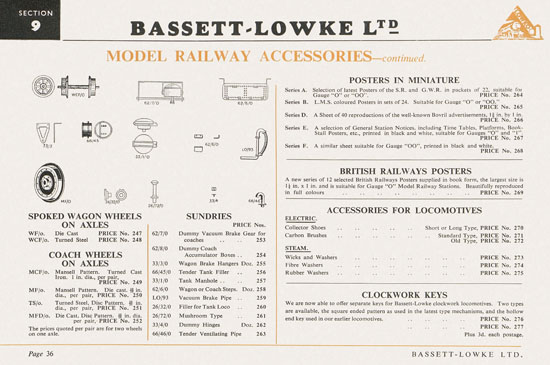 Bassett-Lowke Gauge 0 Scale Model Railways 1953