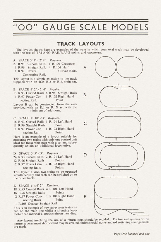 Bassett-Lowke Model Railways Gauge 0 and Gauge 00 catalog 1954