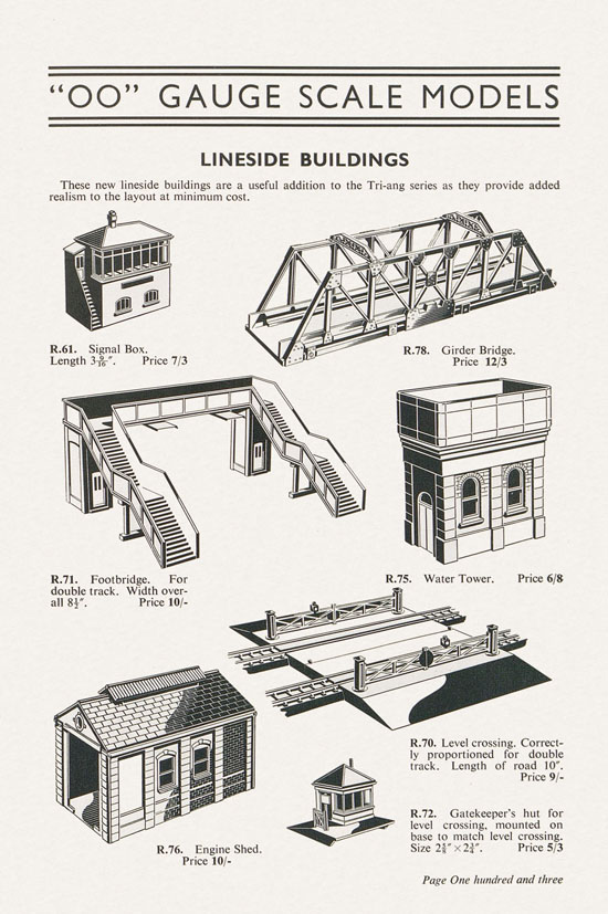 Bassett-Lowke Model Railways Gauge 0 and Gauge 00 catalog 1954