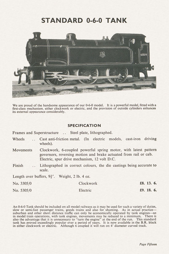 Bassett-Lowke Model Railways Gauge 0 and Gauge 00 catalog 1954