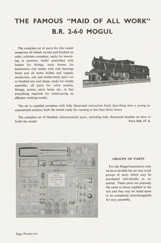 Bassett-Lowke Model Railways Gauge 0 and Gauge 00 catalog 1954