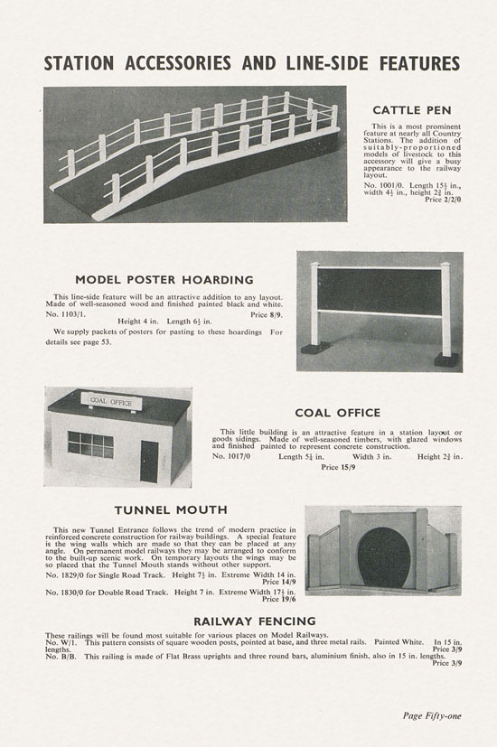 Bassett-Lowke Model Railways Gauge 0 and Gauge 00 catalog 1954